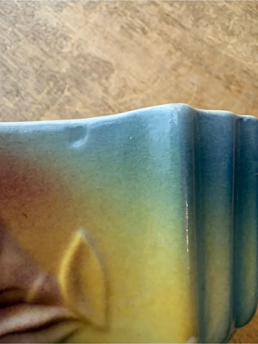 Shawnee Pottery relief flower